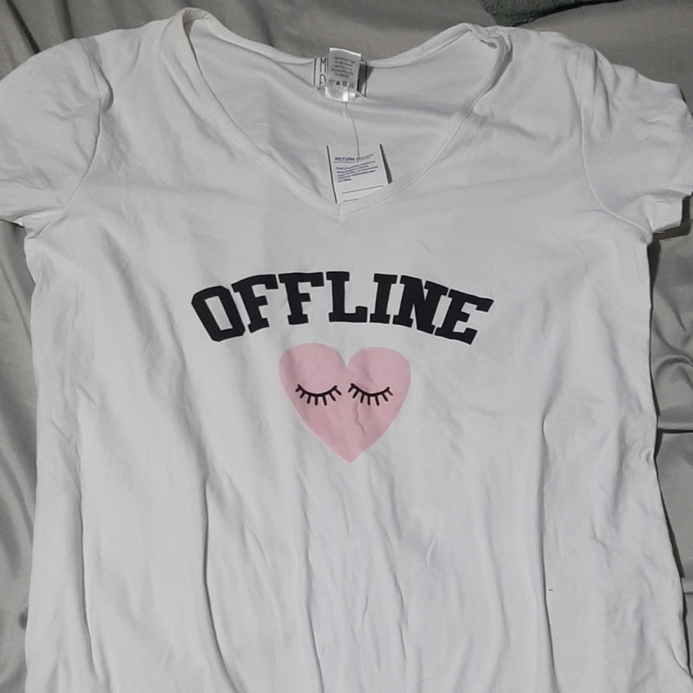 White women's sleep shirt